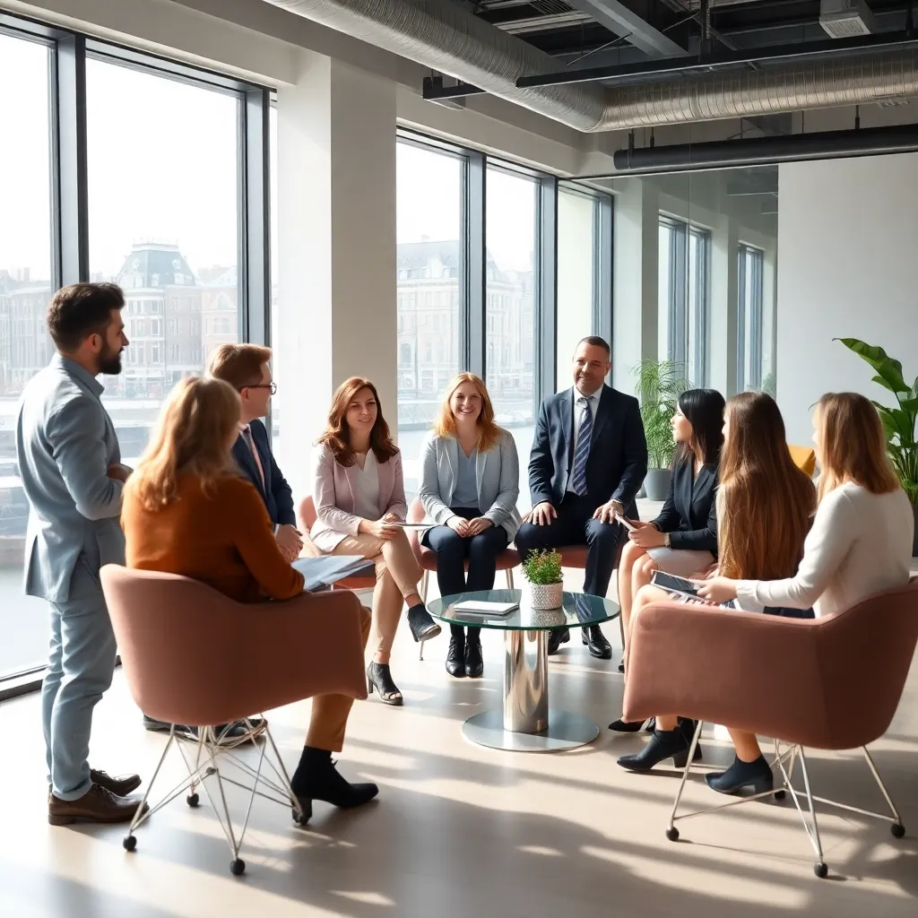 Werk-privé balans illustratie met tulp en klok